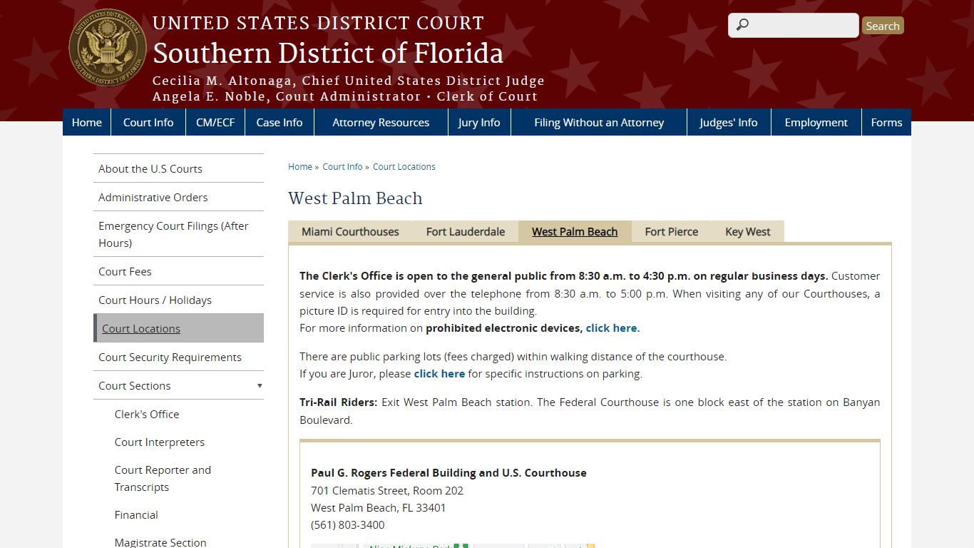 West Palm Beach | Southern District of Florida - United States Courts